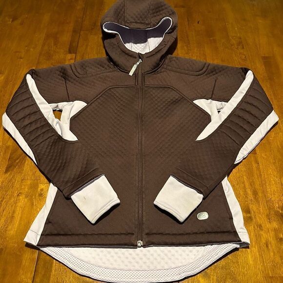 Nike Thermal Shield Womens Quilted Brown and Purple Athletic Jacket Size Medium - Picture 1 of 16